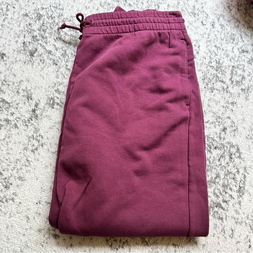 Adidas Purple Joggers with Elastic Waistband